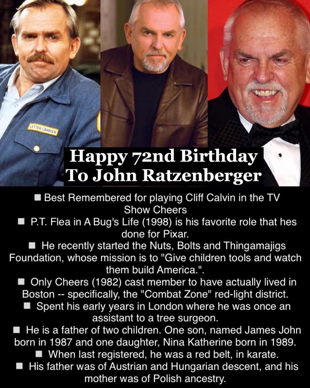 April 6: Happy 72nd Birthday to John Ratzenberger 