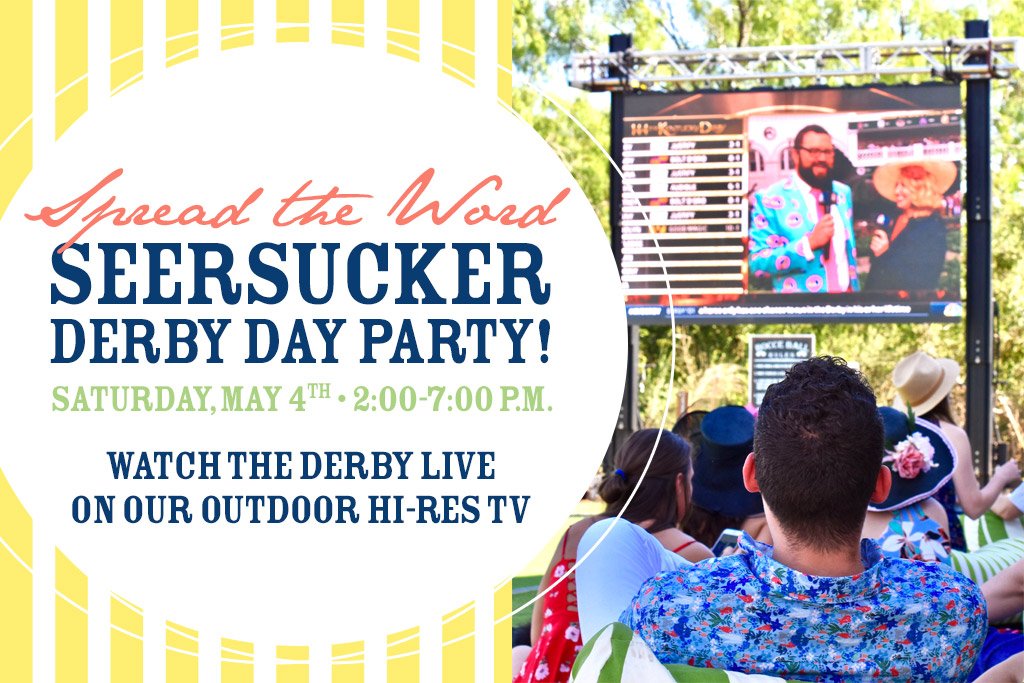 seersuckergin's tweet photo. Be sure to tell your friends about the Seersucker Derby Day Party on Saturday, May 4th. For more information or to RSVP today, please visit: https://t.co/W9nm7kIJok #southernstylegin #southernstylespirits https://t.co/JwhaIavJc9