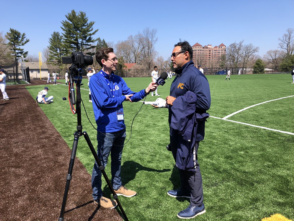 PennCharter's tweet photo. Our current and former players are celebs too. Thanks, Sam S and Ruben Amaro OPC ‘83.  #PalaiaField #HowFarPC https://t.co/PlCbvXHnHG