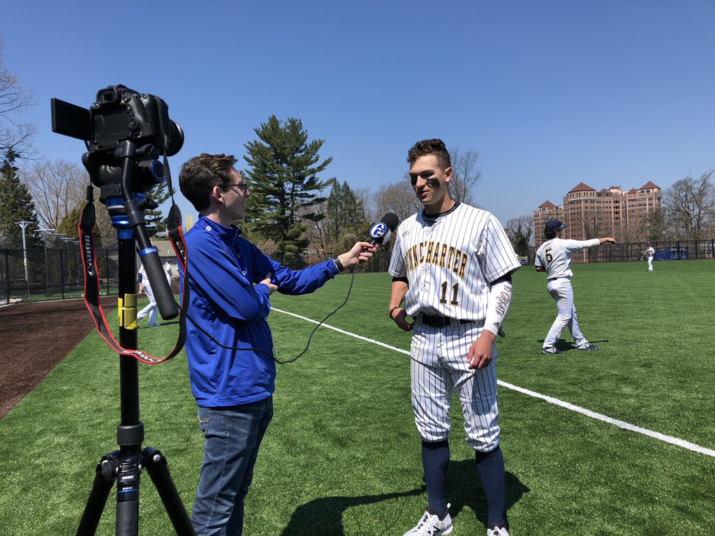 PennCharter's tweet photo. Our current and former players are celebs too. Thanks, Sam S and Ruben Amaro OPC ‘83.  #PalaiaField #HowFarPC https://t.co/PlCbvXHnHG