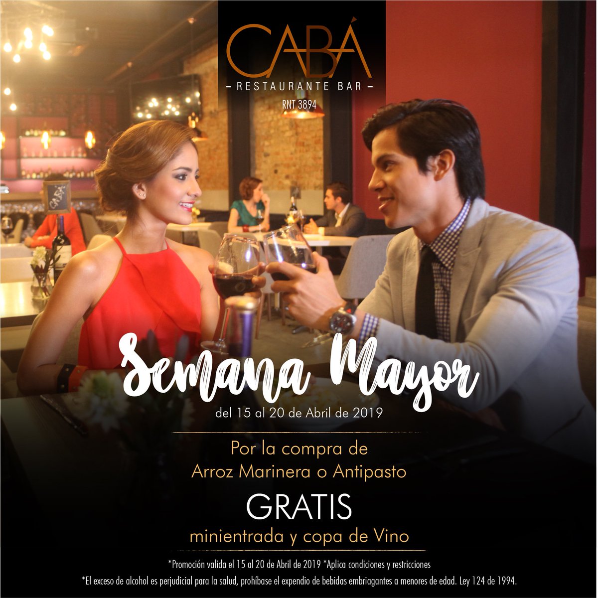 En Semana Santa disfruta de los deliciosos sabores del Mar en el #RestauranteCabá del #HotelCasaBlanca. Por la compra de #ArrozMarinero o #Antipasto recibe 😮 Gratis😮 una minientrada 🥪 y copa de vino. 🍷
Informes 5821600 Ext: 1927-1905 Cel.: 322-3615285 https://t.co/Cgr0TrJcuc