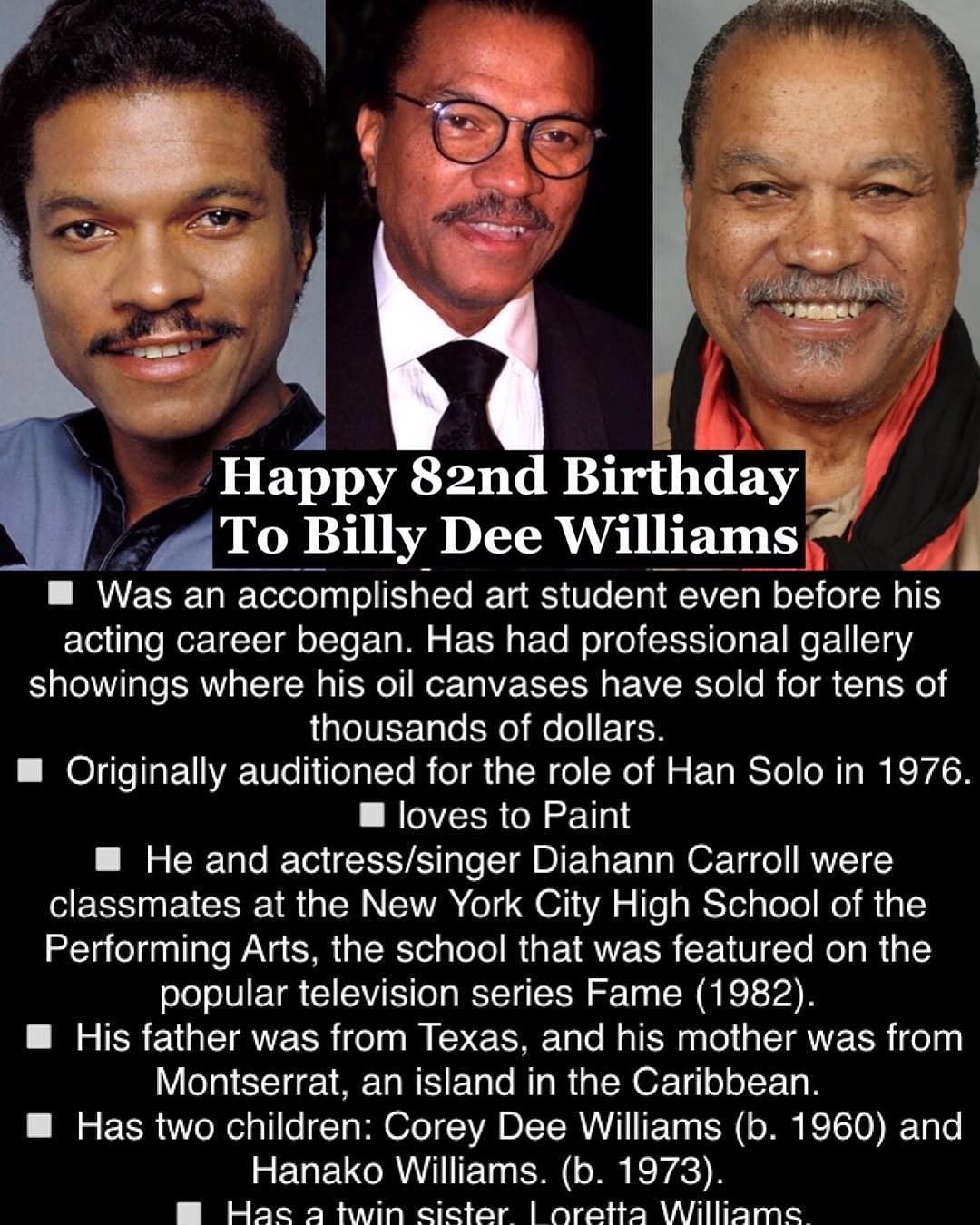 April 6: Happy 82nd Birthday to Billy Dee Williams 