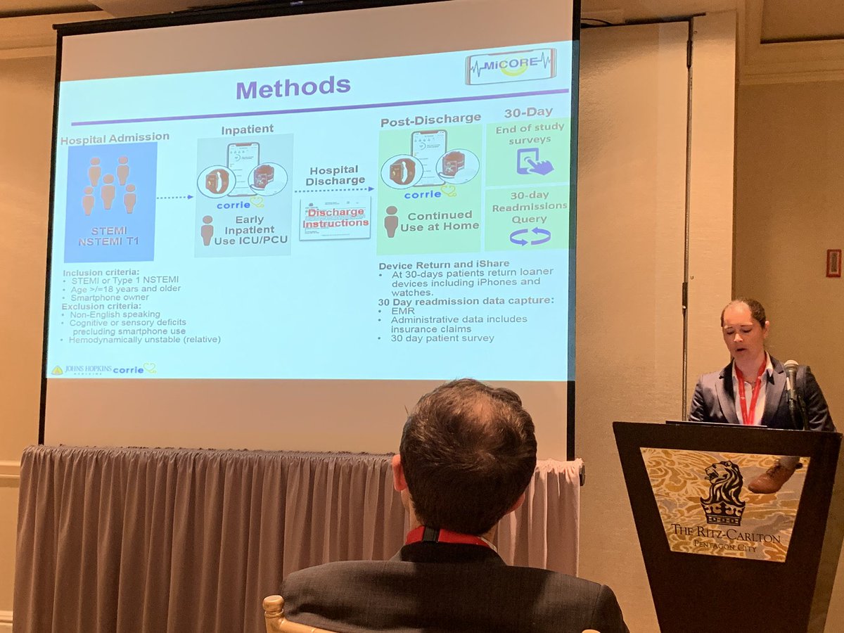 SethShayMartin's tweet photo. Awesome presentation 👏 @DoctorMarvelMD #WIC sharing preliminary insights from MiCORE, testing a digital health intervention designed to empower AMI patients in following the ABCs of guideline-recommended therapies. @AHAScience #QCOR2019 https://t.co/er9KtgJ0Jq