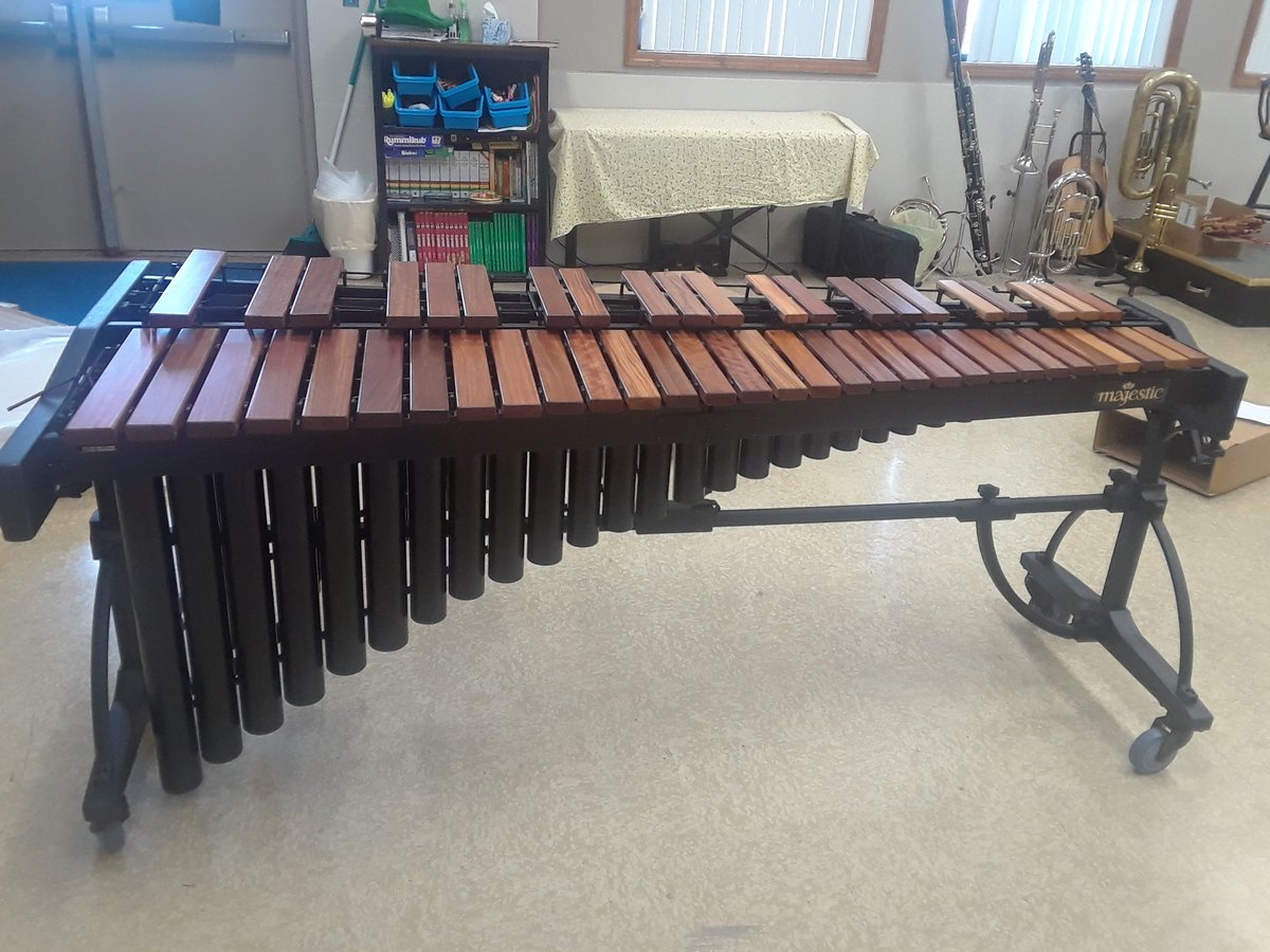 LewisBandTeach's tweet photo. The band's newest baby, a marimba!!! Thank you Lions Club for helping make it happen!!! https://t.co/bv2VBKlXup