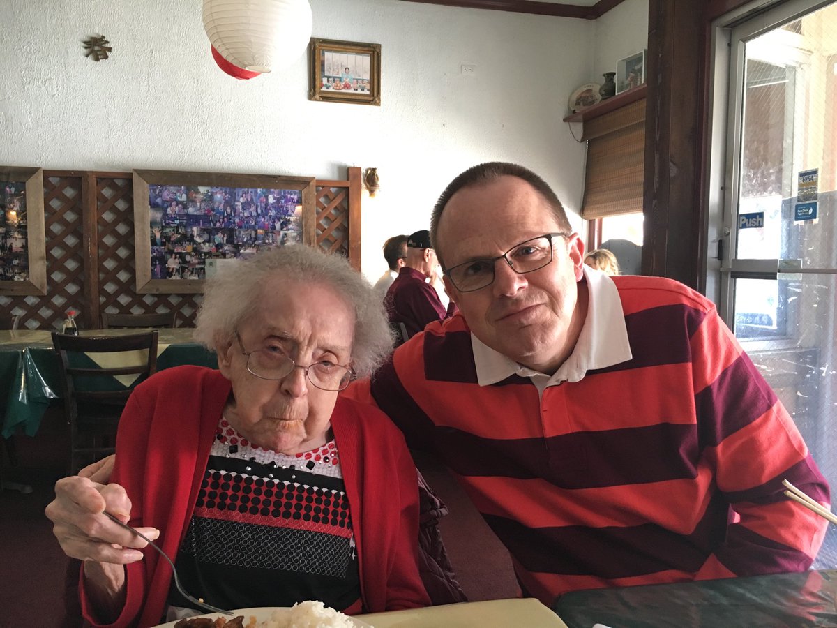 Gravesjl23's tweet photo. Celebrating her 99th birthday with my great-aunt Ruth eating at a Korean restaurant. Exciting to hear stories from the 3 years she lived in Korea after the war doing relief work. https://t.co/hvirJz9G2l
