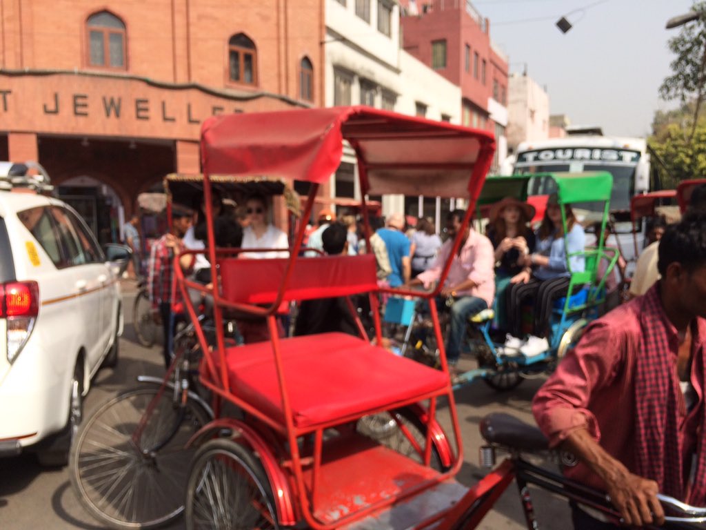 NGHS_RS's tweet photo. The sun has set on our third day in #India and the @NGHS_RS @NottmGirlsHigh trip team have arrived in #Jaipur. Such a full day - highlights were the cycle-rickshaws, the famous Jama Masjid mosque, chapatti making at a Sikh temple and Gandhiโs home. #wudu #exploring #holyspaces https://t.co/IcCRzdReRz