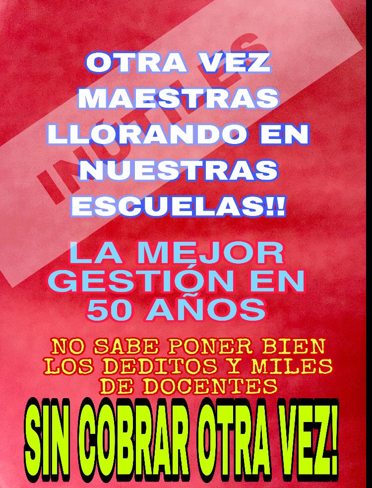 CMaristany's tweet photo. @sergesiciliano @gzinny Para ellas también #CadaDiaCuenta !!  Esto pasó en mi escuela ayer! Las conozco !Son compañeras mías ! Y les paso a miles de docentes más! A ver si encuentran al responsable y lo sancionan?? Hubo crisis de angustia ayer en el medio docente provincial ! #BastaYa de ENSAYO-ERROR!! https://t.co/W74S6BvJmO