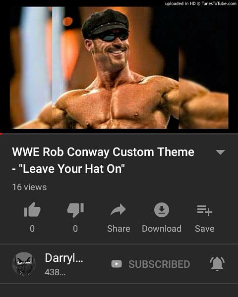 DarrylKeithFor1's tweet photo. WWE Rob Conway Custom Theme - "Leave Your Hat On" Out NOW on YouTube #Sub4Sub #Subscribe4Subscribe #WWE #RobConway #JoeCocker https://t.co/9pspTFSgtq