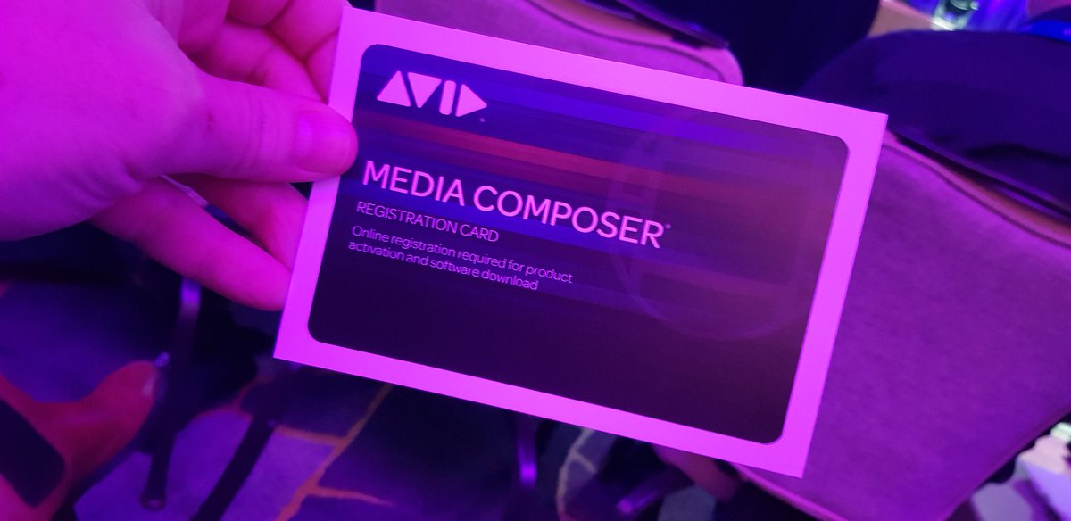 @Avid just gave everyone at @AvidConnect a free year's subscription to @MediaComposer @DigitalGarageTV ... here's mine!