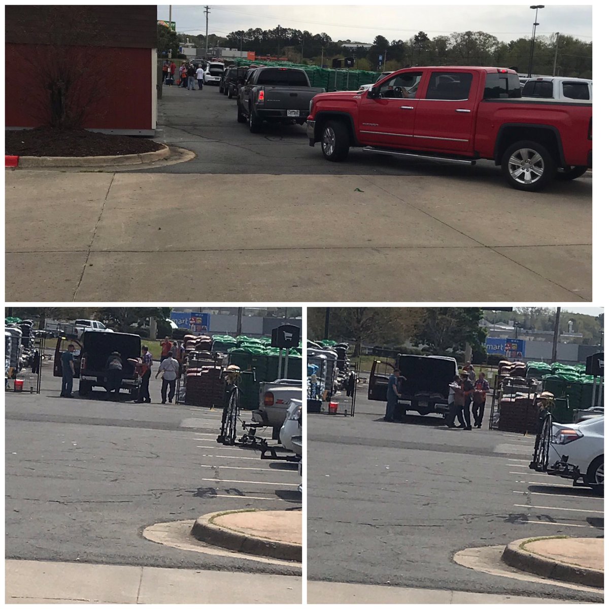 Store Manager ⁦@Derekgilpin⁩ working in the Mulch pit today. Great job to the garden crew today!!#servantleader #D306 #Mulchfordays