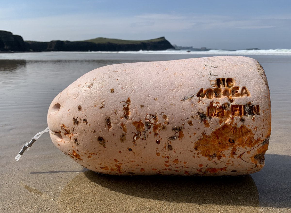 Amazing...in January this year we found a buoy from the fishing vessel Mr Finn of Wanchese, North Carolina, USA washed up in Cornwall, UK - a journey of some 3,500 miles. Today we found another from the same vessel. If anyone knows Captain Matt Huth, please say hi from us.