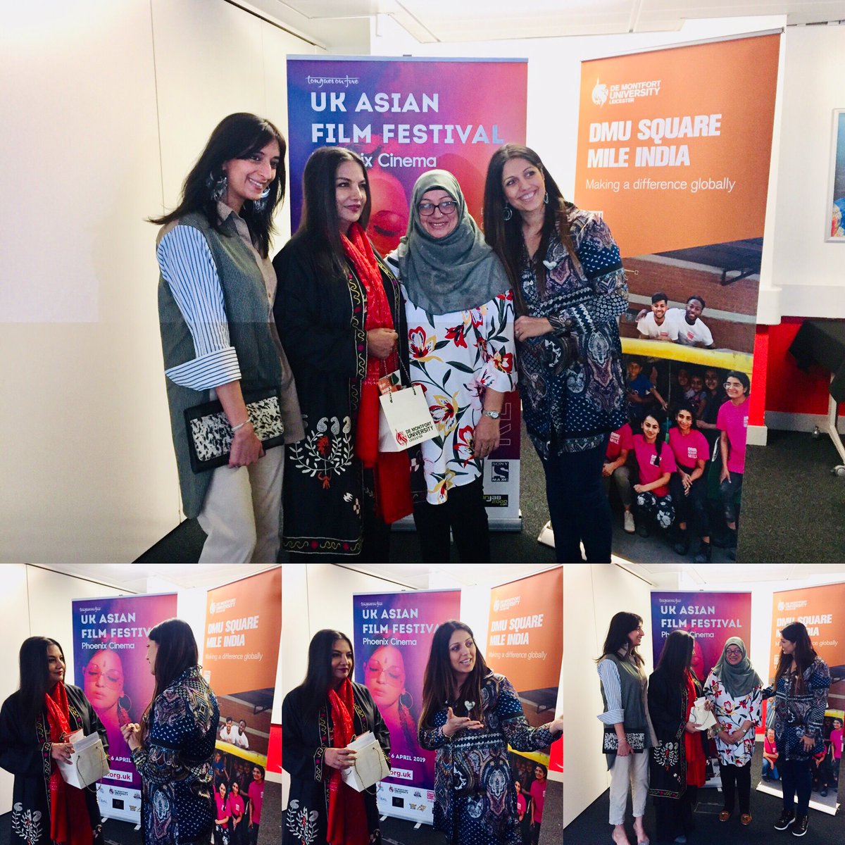 SquareMileIndia's tweet photo. An honour to meet bollywood superstar @AzmiShabana and present her with some @dmuleicester gifts made by the earn &amp; learn project at @manavsadhna at today’s @ukaffleicester https://t.co/PpI8KqmuUK
