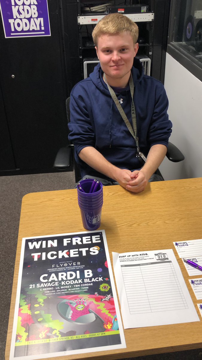 Wildcat919FM's tweet photo. Wildcat 91.9 is down in the Union needing YOU to stop by and sign up for the Cardi B tickets! This is an exclusive event giveaway in room 058 in the union! Don't forget the crew up in Dole Lobby either, we are all giving away chances at Flyover tickets! #WildcatGiveaways #WinEm https://t.co/ssPH6AhZ4r