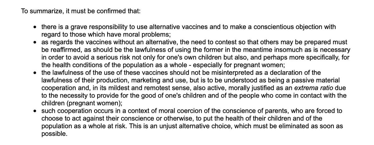 Summarization Of 'Moral Reflection On Vaccines Prepared From Cells Derived From Aborted Human Foetuses.' Published In "Medicina E Morale".