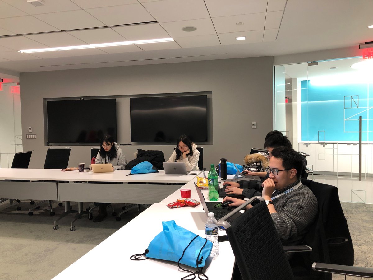 DCDataFest's tweet image. #ASADataFest19 @summitdistrict students working hard after a hardy breakfast! Good luck to all the teams #DCDataFest