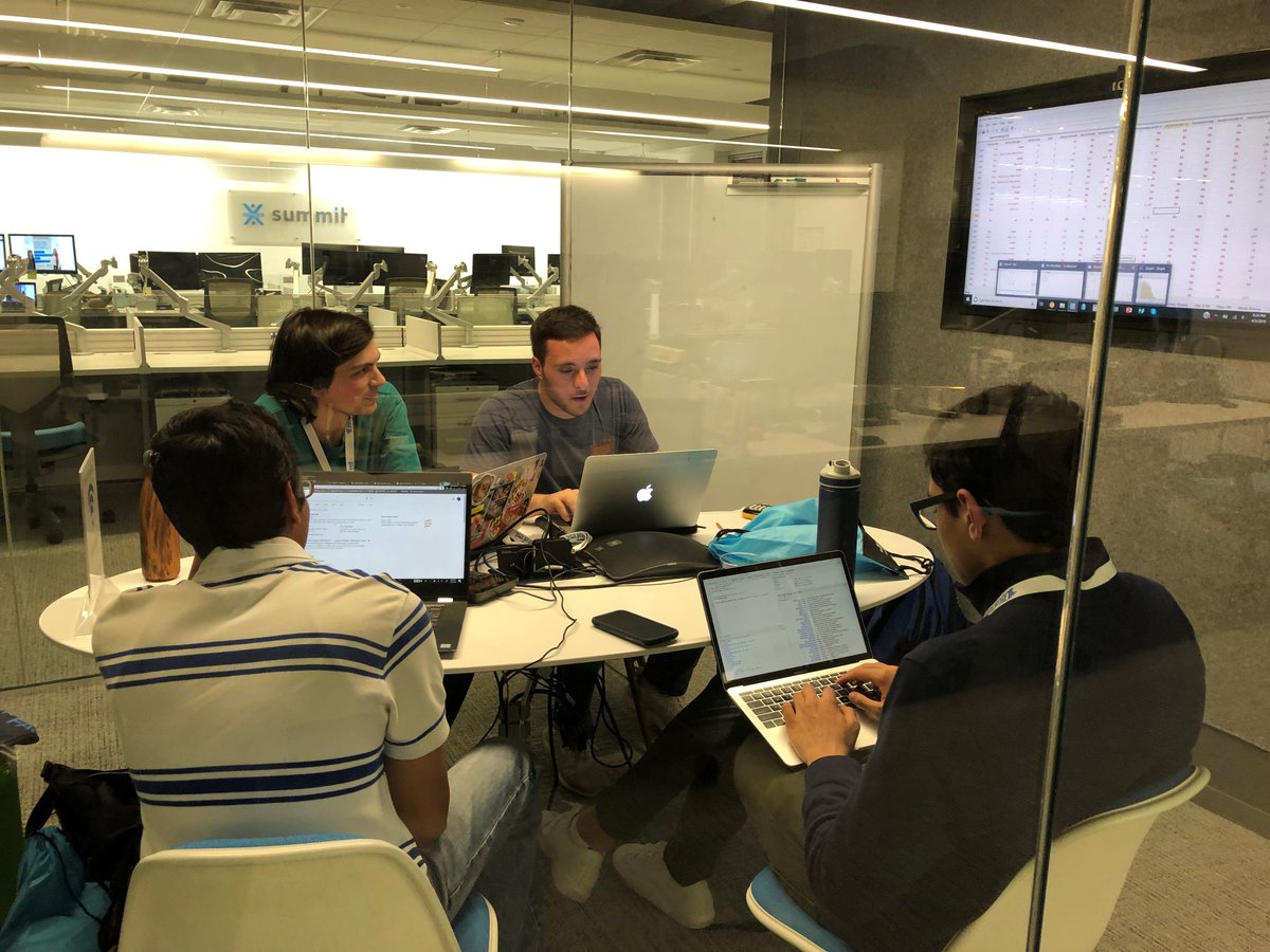 DCDataFest's tweet image. #ASADataFest19 @summitdistrict students working hard after a hardy breakfast! Good luck to all the teams #DCDataFest