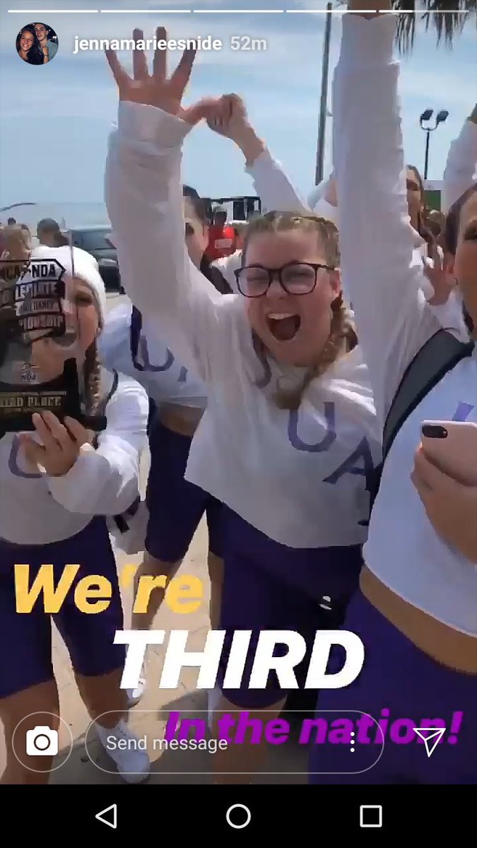 teambigwill518's tweet photo. Sending a huge Bigwill Congrats to my girl's @AmyRose527 @ErinNicolex0 down in Daytona who just became the third best dance team In the Nation!!!!! Great day to be a Great Dane . #UADT #TBWG #ThirdInTheNation #GoDanes #UAUKNOW https://t.co/m0mULboXMj