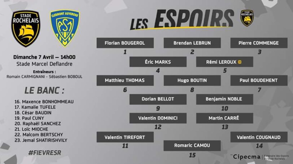 ClubBagnards's tweet photo. 🌕🌑 Venez nombreux à #Deflandre demain 14h soutenir les Espoirs face à Clermont !!

#fievreSR #SRASM #ObjectifQualif https://t.co/q36qWK8zQK