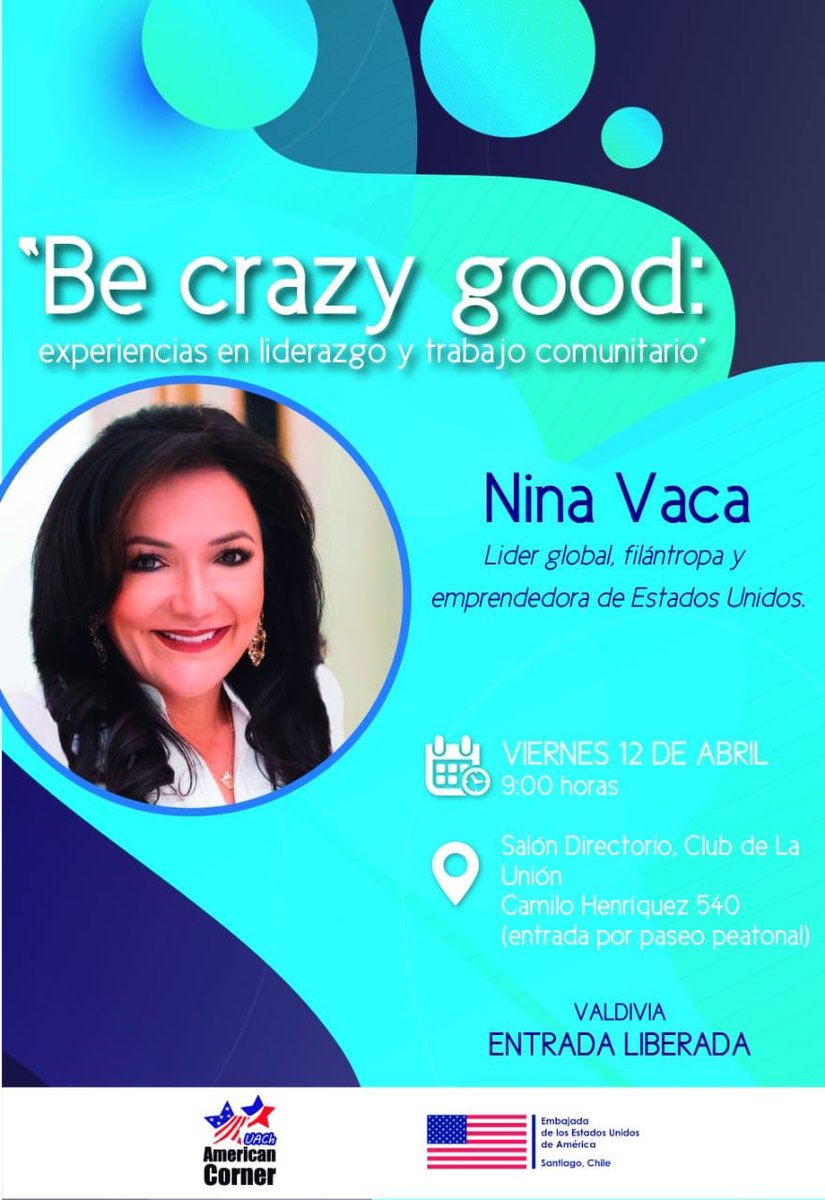 marce_ruiz_'s tweet photo. Viernes 12 #valdiviacl exponiendo en #becrazygood con @ninavaca @EmbajadaEEUUcl @alumnichile @StateIVLP @IVLPatWL @acheapag @RedInvestChile https://t.co/KtZKxkQb4G