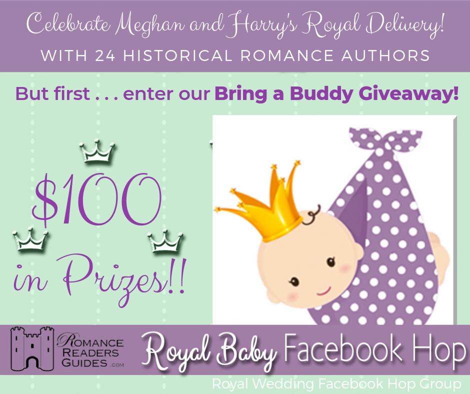 RomGuides's tweet photo. ⚜️ Join the Royal Baby Hop and celebrate Meghan and Harry’s Royal Delivery with 24 historical romance authors! 🎁$1,000 in #Giveaways And lots of fun!
@AnnabellReadLuv @LaurieBwrites @katherinelbone @cbrittonauthor @EssexRomance @Collette_Author @JaneACharles @lynneconnolly https://t.co/bg4cKK35QC