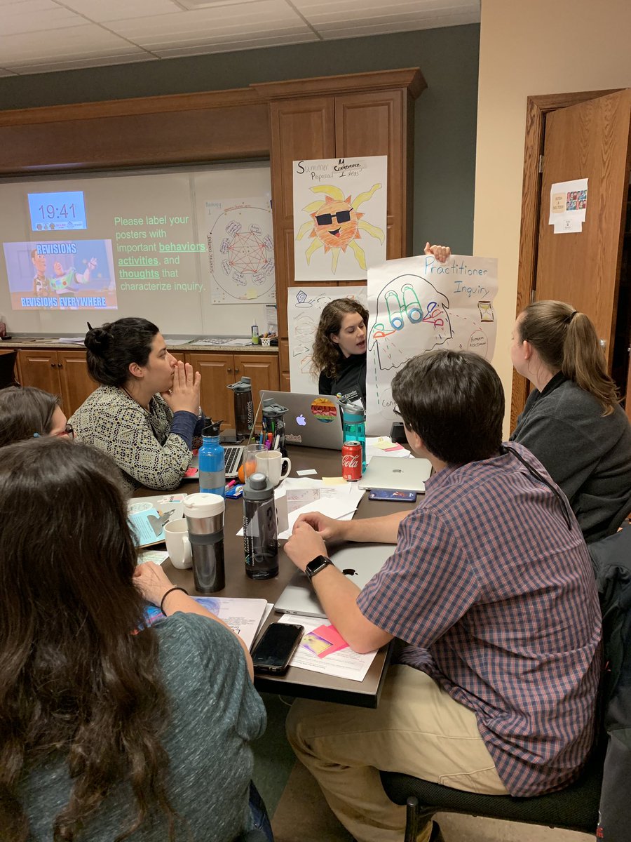MathEdJen's tweet photo. 2018s reflecting on how their ideas of inquiry have evolved in the last year #KnowlesTeachersMeet https://t.co/1lmvar6yrN