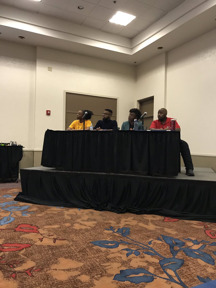 SpelmanTitleIX's tweet photo. #MuteRKelly panelists getting ready to bring the 🔥🔥🔥 at #RespectCon #RespectCon2019 https://t.co/vpcN85DJZ7