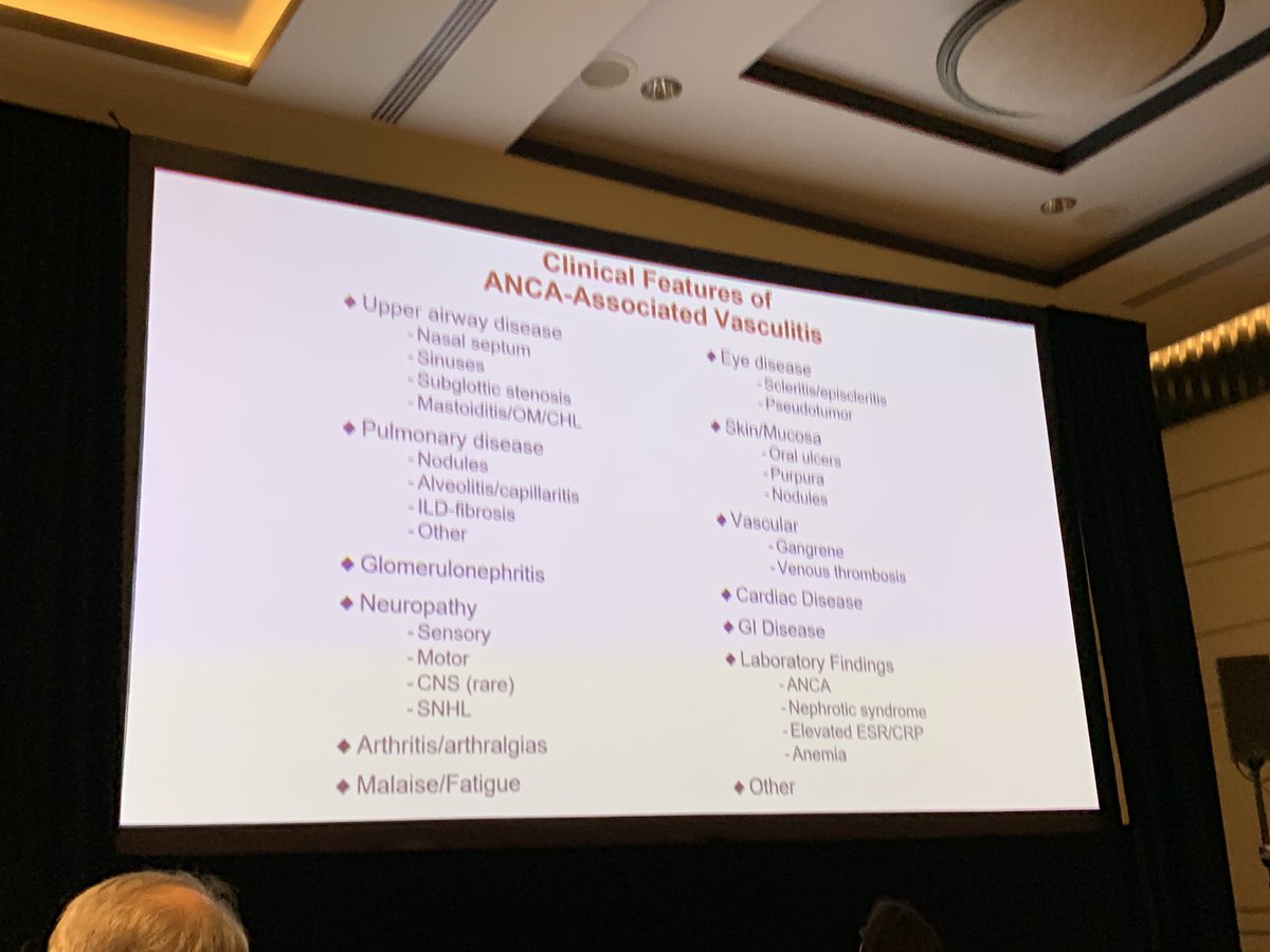 DavidACohen3's tweet photo. #PeterMerkel MD discusses Clinical Features of #ANCA Associated Diseases @vasculitis2019 #Vasculitis2019 https://t.co/3v0klLREjt