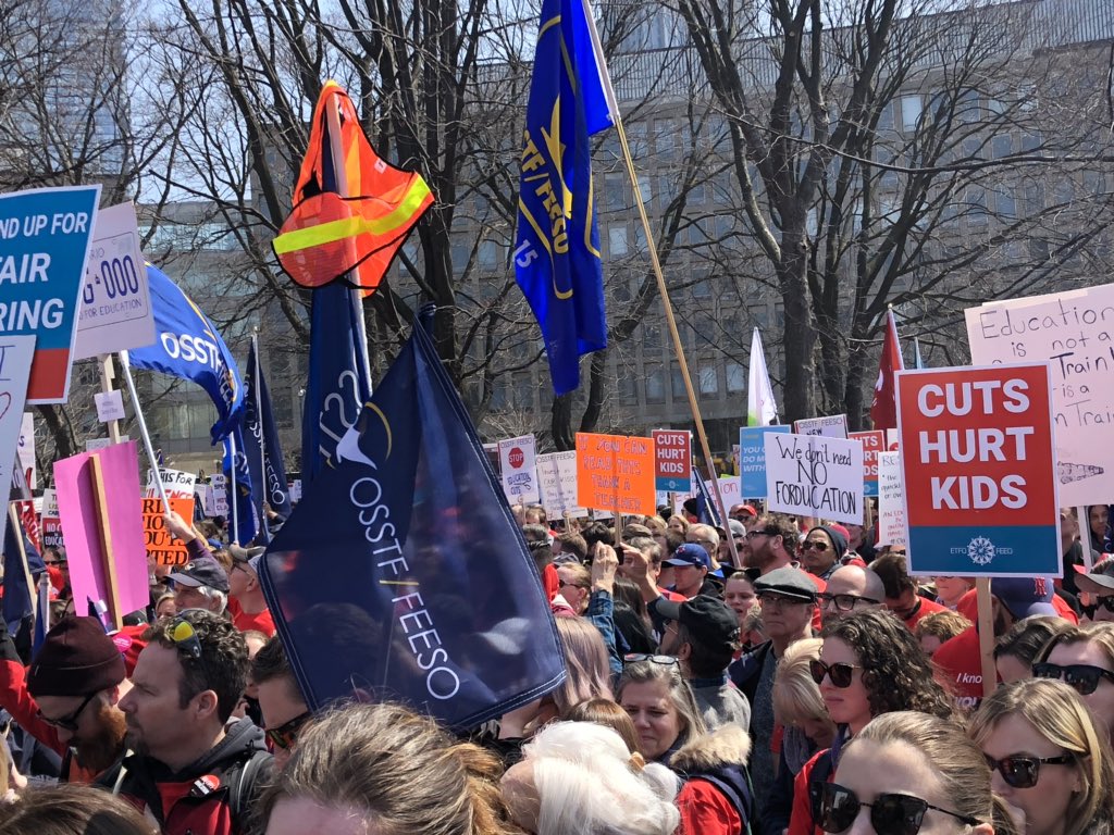 United against cuts to education. Ontario’s future depends on it. We will not be silent! #CutsHurtkids @CanTeachersFed