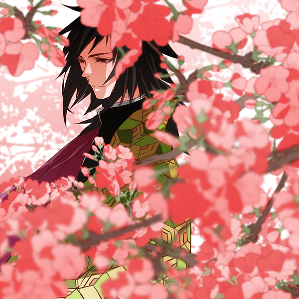 伊勢海老さんがTwitterに投稿した冨岡義勇(鬼滅の刃)のイラスト。