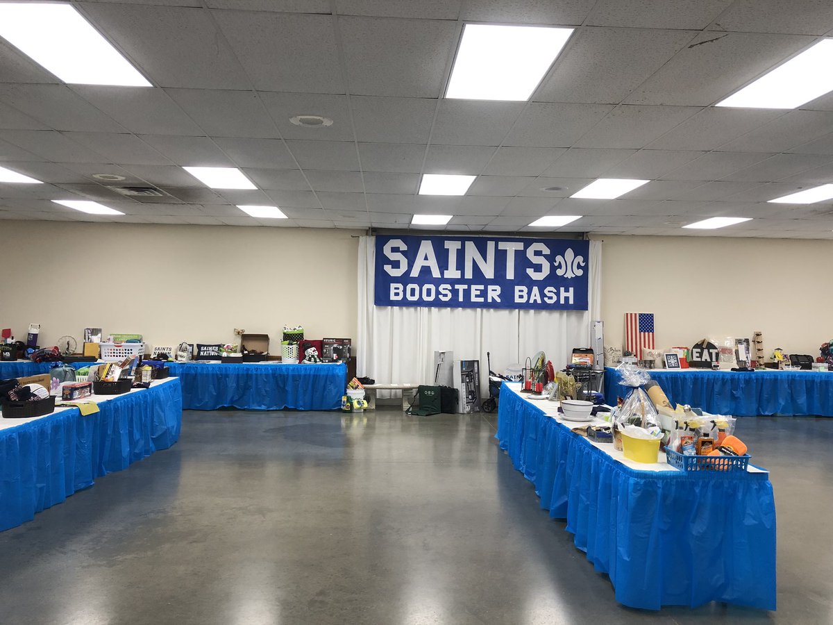 Over 250 items to bid on for the Saints Booster Bash Silent Auction tonight!

Food and refreshments available for purchase. Cash, check and cards accepted. (Cash needed for 50/50 raffles.)

Tickets available at the door!