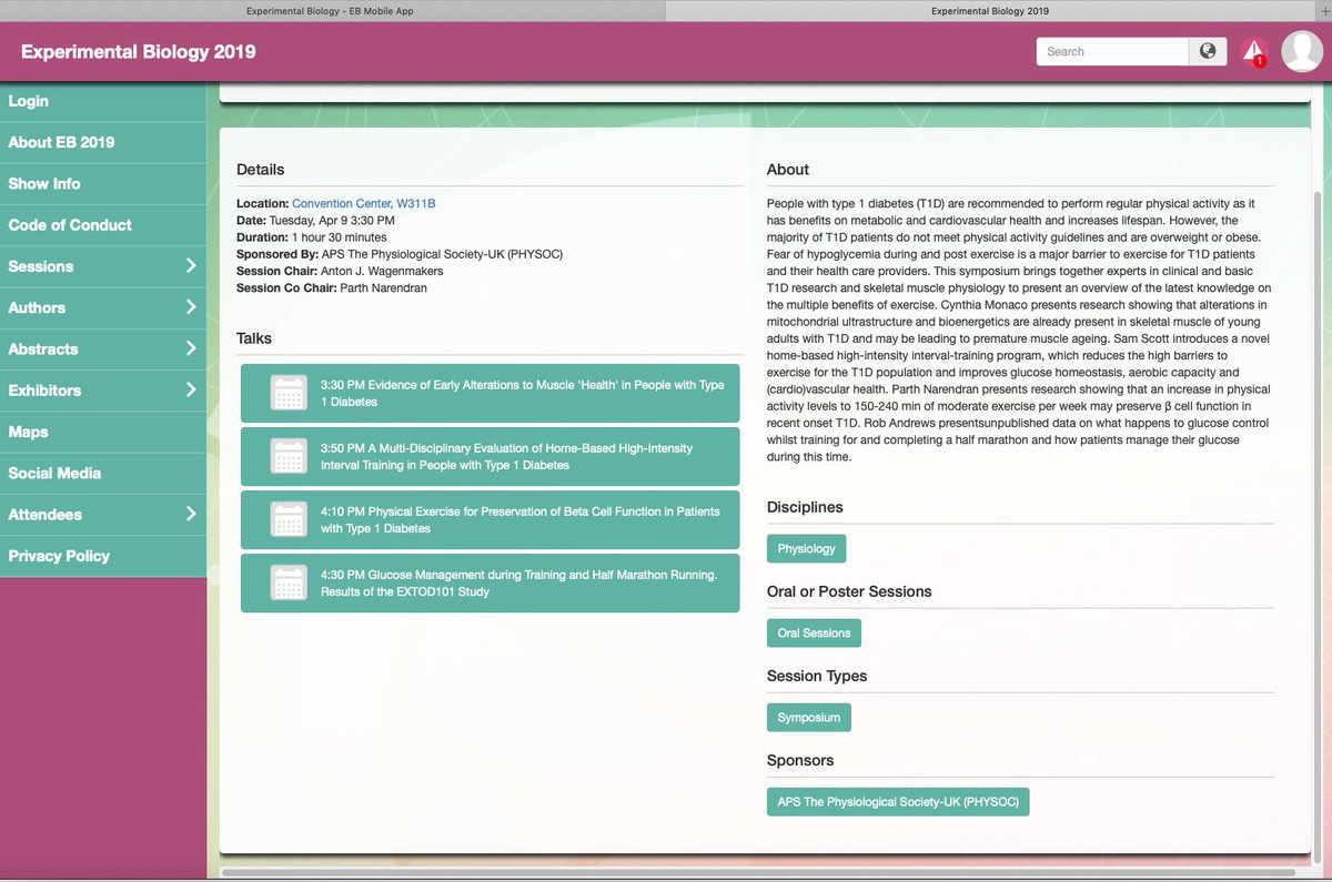 Want to learn more about the health and fitness benefits of exercise for patients with type 1 diabetes? ExpBio, W311B, Tue 3:30 PM