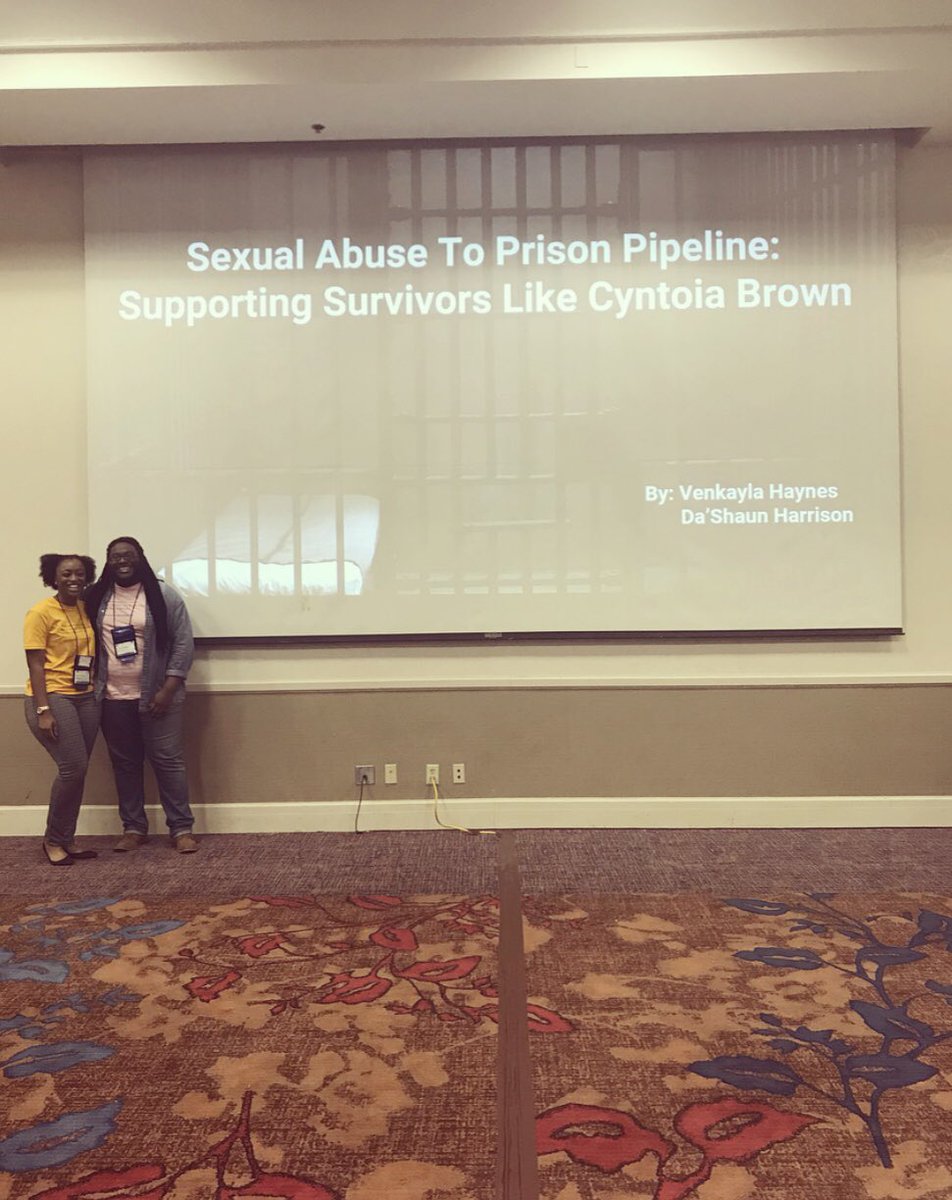 DaShaunLH's tweet photo. With @VenkaylaHaynes at #RespectCon2019 talking about the sexual abuse to prison pipeline and prison abolition. π€πΏ
(Both of us are wearing a version of the shirts from my t-shirt campaign) https://t.co/H4AqVzMr2x