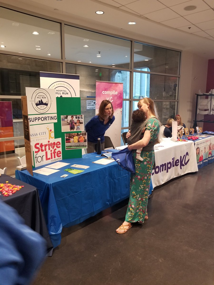 WeServeKC's tweet photo. Are you a runner?  Do you like to cheer on and support others and help out healthy causes?  We have people from both @KCEMD5K and @HospitalHillRun here at the Serve KC Volunteer Fair 2019.  #ServeKC #ServeKCVolunteerFair https://t.co/PxzZZREID2