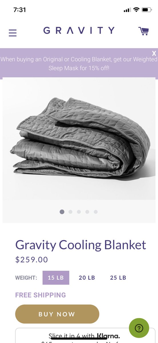 Gravity Blanket.A weighted blanket. I have a 20 lb. one. Heavy, but you get used to it. Also, type ugly & VERY expensive.BUT it helps with anxiety & better sleep. My mom says I’ve been waking up in a better mood since using it. I’m not a morning person at ALL