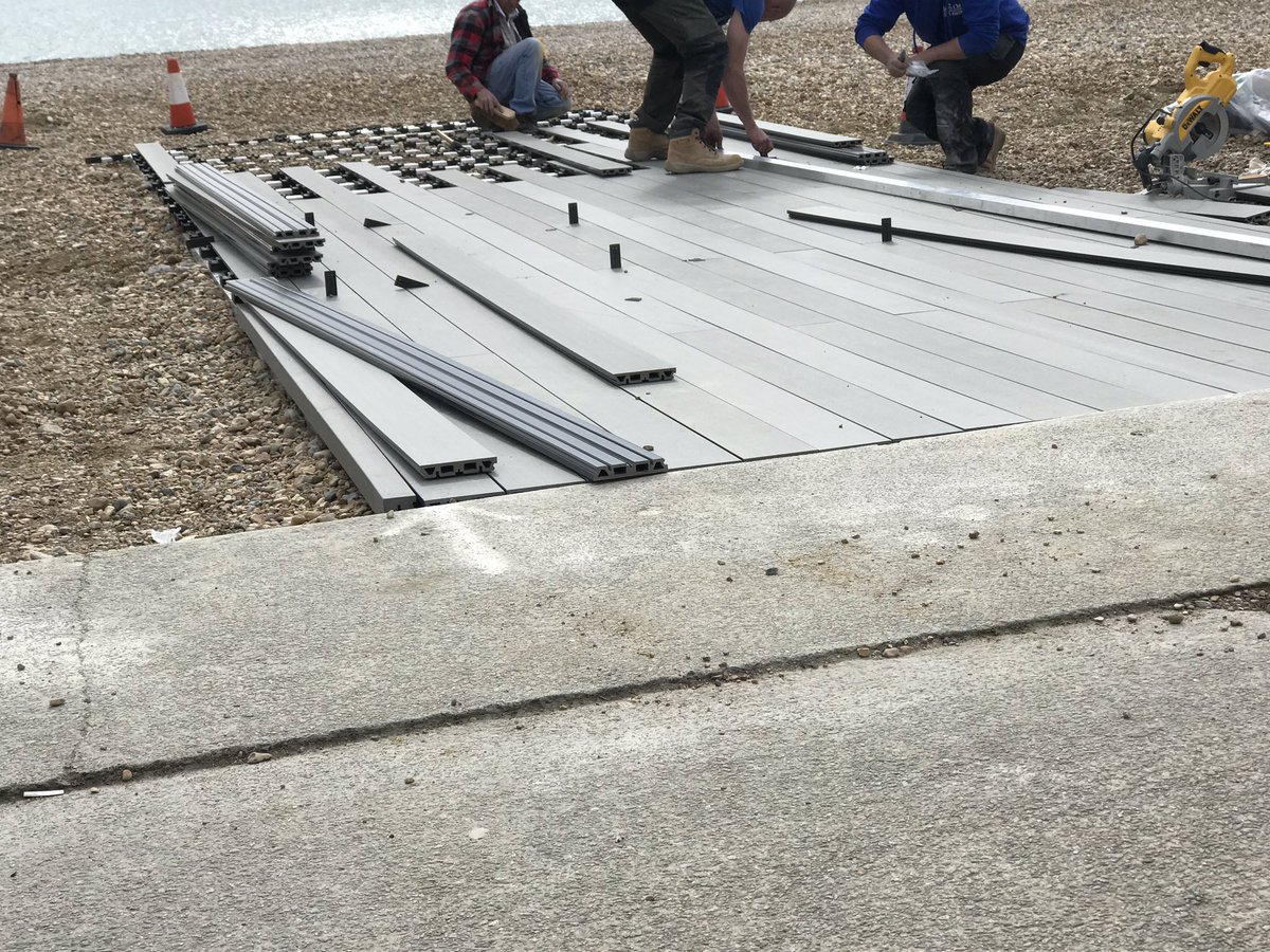 SeafordBeach's tweet photo. #Seaford #beach #access construction today. The first phase of the project built today thanks to #BuildersClubSeaford!. Second phase coming soon! https://t.co/aYiPApyQOG