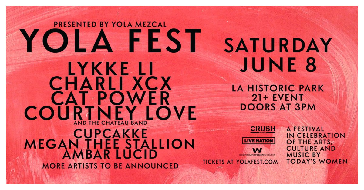 resisterhoodLA's tweet photo. •••GIVEAWAY: 2 TICKETS TO #YOLAFEST!•••
Every $5 donation now through 4/14 enters you into a drawing to win 2 tix to @YOLAFEST. Make a donation at https://t.co/OE8lpWfjvs
YOLA FEST
Los Angeles State Historic Park • June 8th
Tickets on sale NOW at https://t.co/9Z1L8qhClA! https://t.co/oeDiwTd5K1