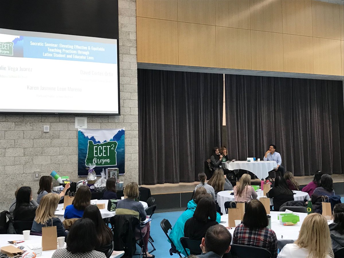 2014ORTOY's tweet photo. Past PPS Roosevelt graduates talk about becoming teachers at @PPSConnect & @HillsboroughSch at #ecet2or @ORSTOY1 @ORDeptEd @oregoneducation #ecet2 https://t.co/XubsB45Ghy