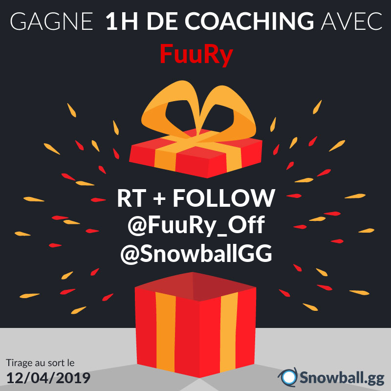 FuuRy_Off's tweet photo. #CONCOURS 🎁
Pour vous remercier de l'engouement autour du coaching, je vous fais gagner 1 heure de coaching avec moi via la plateforme https://t.co/e9xSSWXXa6 !

Pour participer :
➡️ #RT ce tweet
➡️ #Follow @FuuRy_Off + @SnowballGG
✅ Tirage au sort le 12/04/2019

Bonne chance ! https://t.co/FLOVwdI0nC
