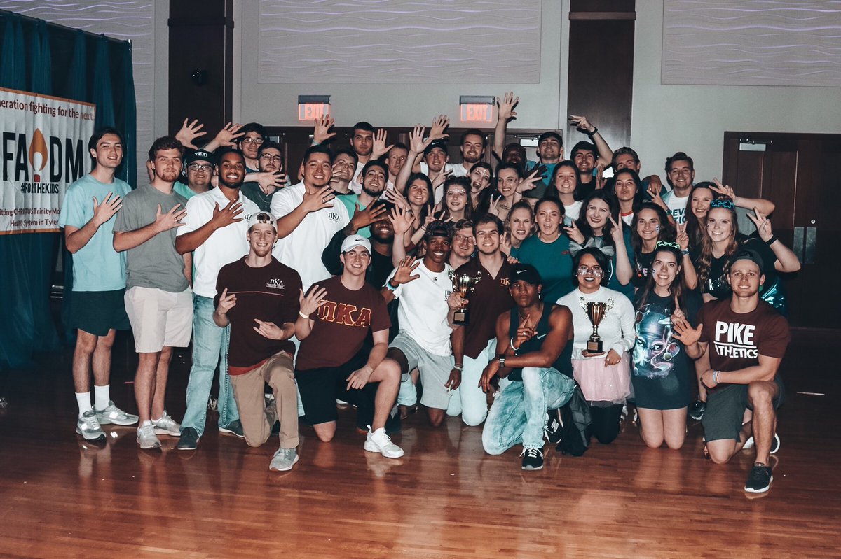 SFAPIKE's tweet photo. Shoutout to @SFA_ZTA for helping us win our 5th straight Greek Week championship! We had a great time with y’all and hope that everyone else that participated this year had fun as well! #RushIFC #RushPanhellenic https://t.co/3bOJj21TZe
