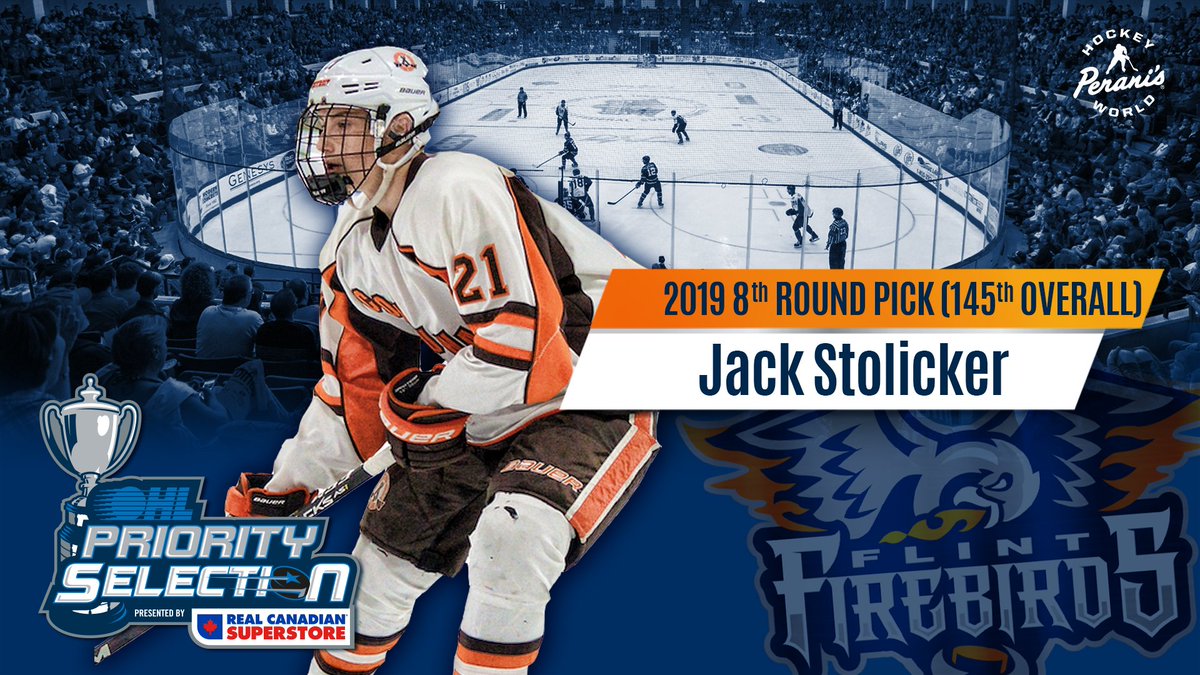 FlintFirebirds's tweet photo. With the second pick in the eighth round of the 2019 #OHLDraft, the #FlintFirebirds select Holly, Michigan native, forward @JStoli09 from Detroit Compuware U16's. Welcome to #Flint Jack!

📰 Firebirds Draft Central: https://t.co/3Rf8OQ5W5i https://t.co/KBebL58Zr3