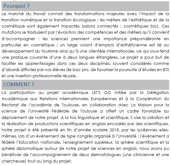 cardie_tlse's tweet photo. Action 71/81 - Hell'n'fab lab : conception d'un livre numérique de cosmétiques en anglais dans le cadre d'une démarche #E3D au LP Hélène Boucher de Toulouse. Projet #LETSGO de la @DareicToulouse et suivi par la @MPLS_MP.
@actoulouse @DSDEN31 #innotoulouse https://t.co/eR32iKD5yn