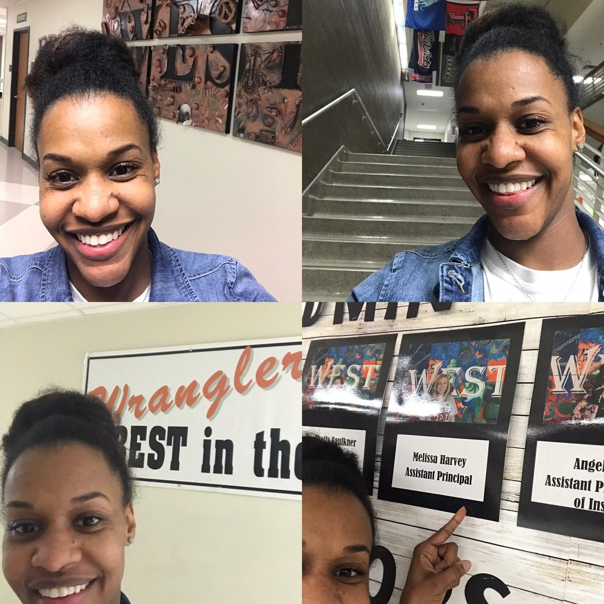 FearsThis1's tweet photo. Last night I had the privilege to go back to the school that showed me my true calling and judge officer tryouts. Thank you West Mesquite for the gift of teaching! #homeofhonorandpride #laretteformerdirector #firstteachingjob https://t.co/LpmzDdpENB
