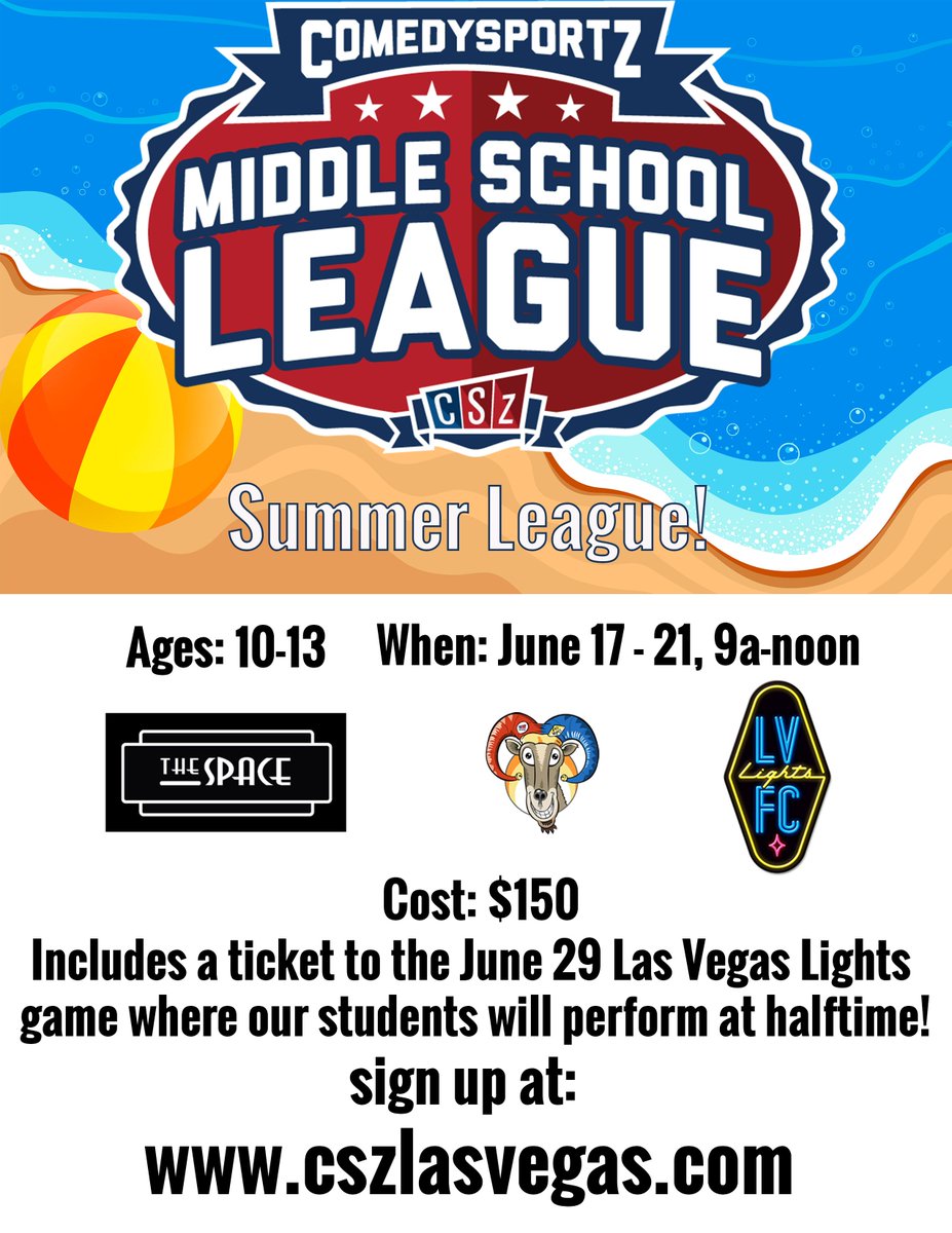 cszlasvegas's tweet photo. #Summercamp is coming! High School (14-18) , Middle School (10-13) and Juniors (7-9): Come play with us. Signups at https://t.co/s5d41bhIyK https://t.co/tDYBc7hP9M