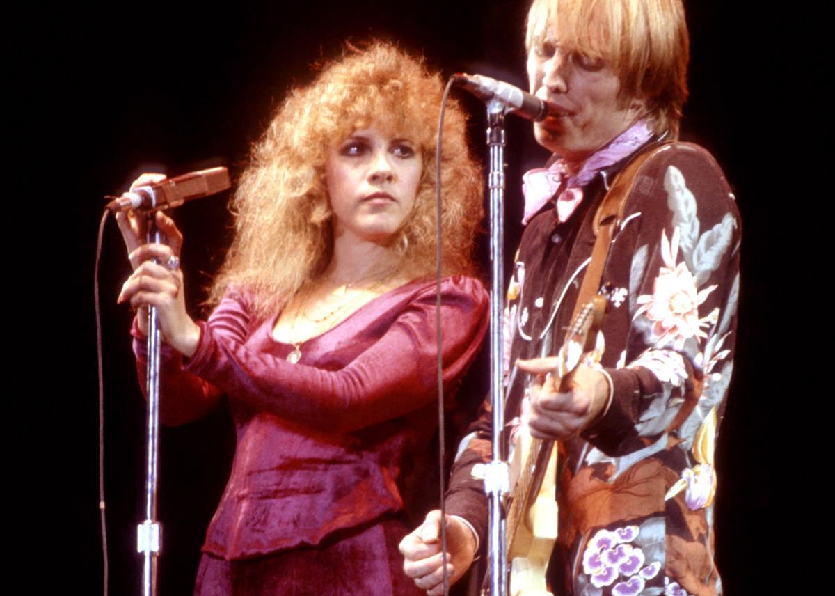 Stevie Nicks and Tom Petty performing together.
