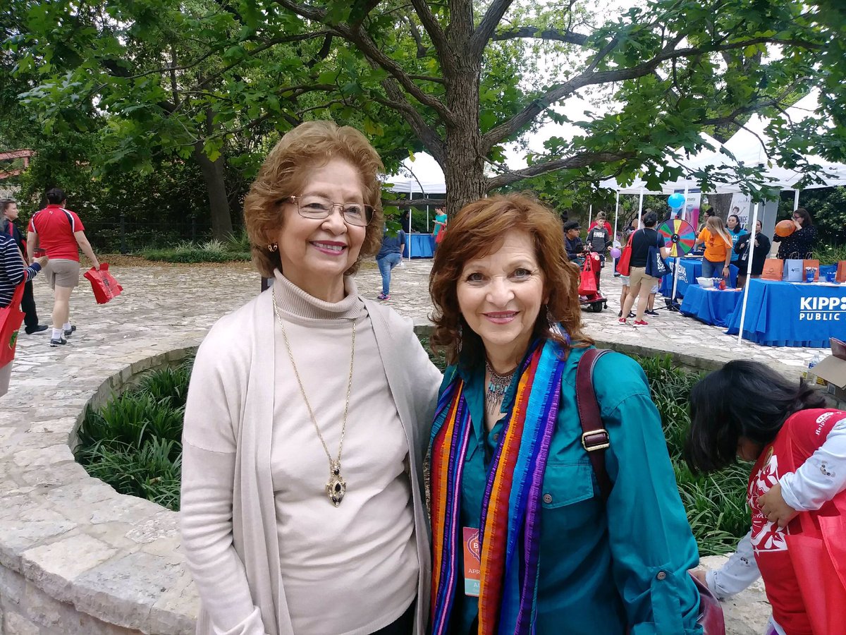 Authors @LupeRuizFlores and Carmen Tafolla at the #SABookFest!!