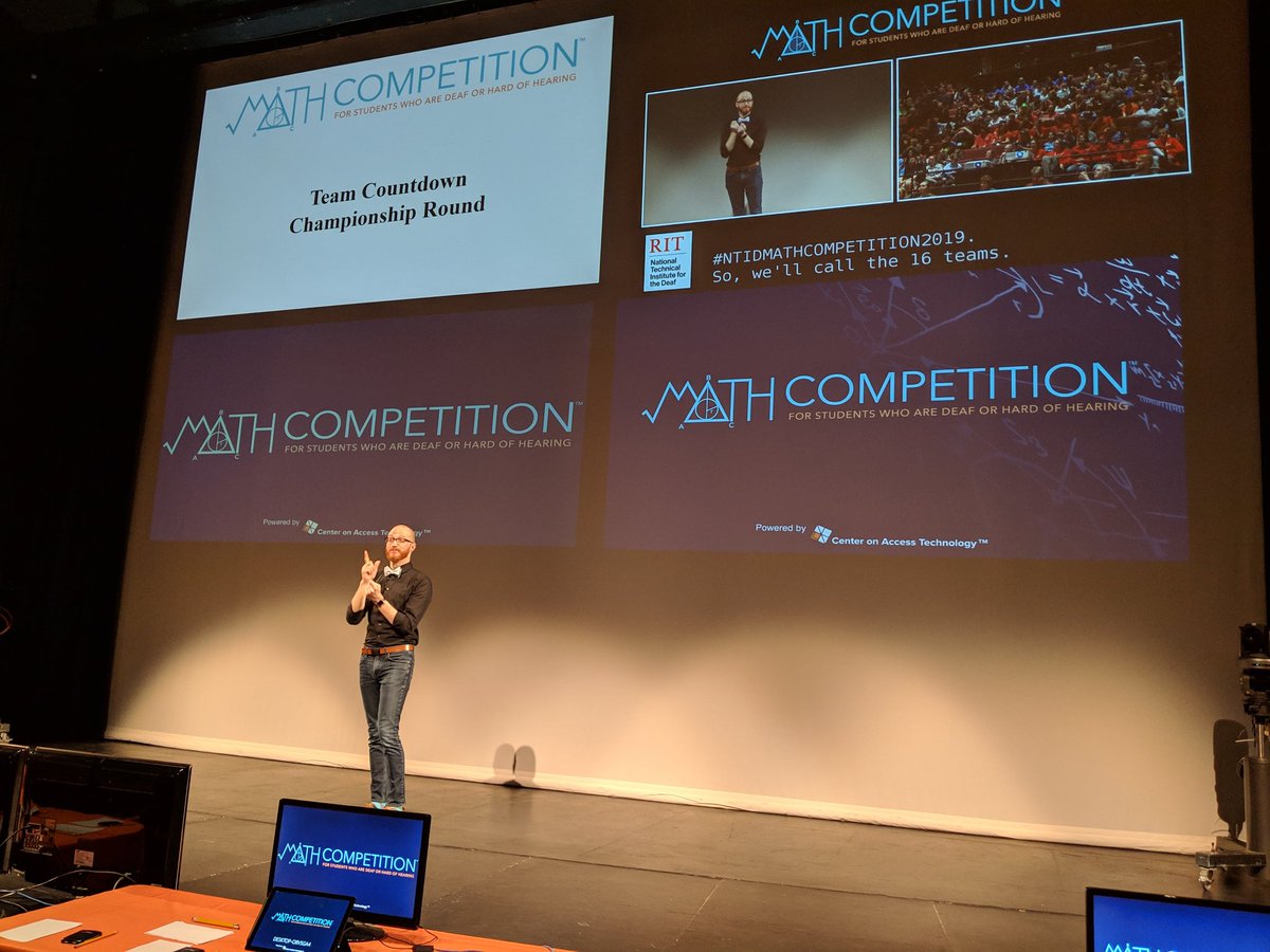 brianptrager's tweet photo. #NTIDMathCompetition2019 is underway! Proud of my team developing an inclusive solution for DHH middle school students to compete on a national level! https://t.co/WbTGYAdbDi
