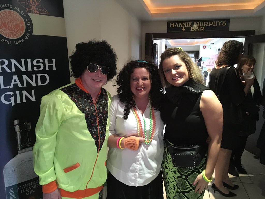 Corkcoco's tweet photo. @mayor_co_cork 80s themed charity night #Rewindtothe80s highlighting some fantastic fashions and lots of big hair 🤗🤗🤗 https://t.co/kKYEDrBfjf
