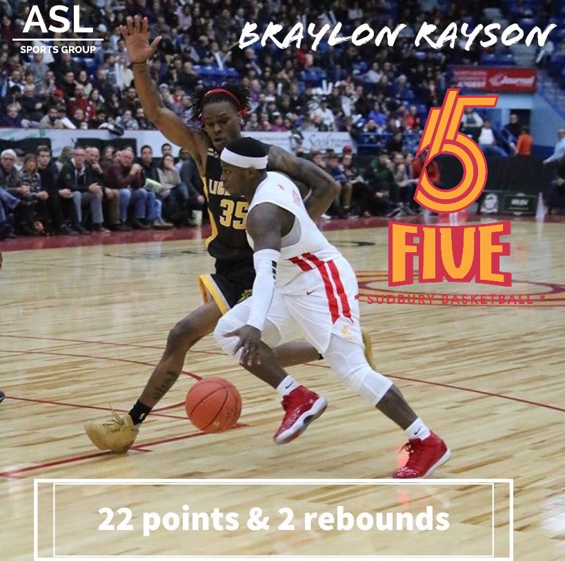 agent_mcnasta's tweet photo. The @TheSudburyFive takes Game 1 vs @stjohnsedge 

@aslsportsgroup client @B_Rayson2 had 22 points &amp; 2 rebounds. 

#TeamASL🏀 https://t.co/2Hh1jl80VF