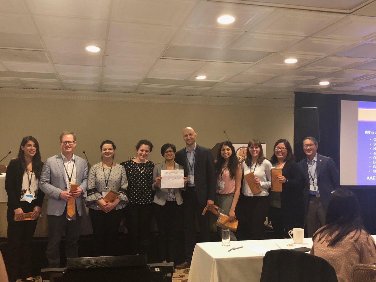 JenniferKuo5's tweet photo. And... THYROID STORM toppled them all. Congrats to the ESU Jeopardy Winners #AAES2019 #ESU2019 https://t.co/1tZmD8R3kF