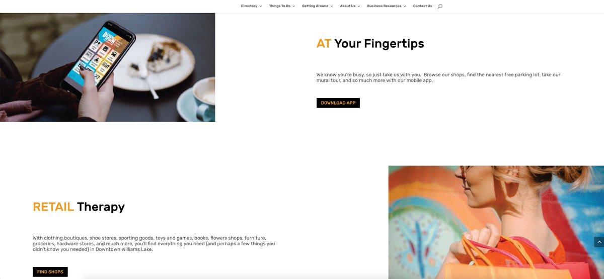GoLocalApps's tweet image. What a FUN project we got to work on with Downtown Williams Lake, a Canadian city. We redesigned their website and developed an app for their downtown. App available for iPhone &amp;amp; Android. @DowntownWL #MobileApp 
downtownwilliamslake.com